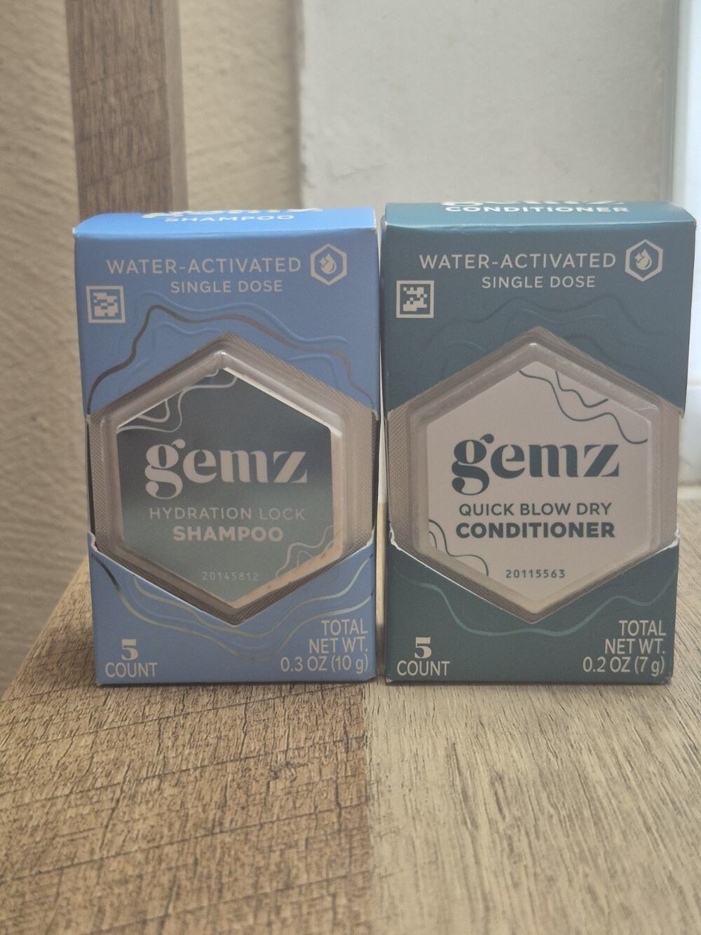 gemz Water-Activated Single Dose Dry Shampoo, Quick Blow Dry Condition 0.3 oz S6
